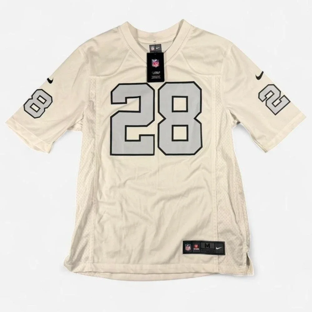 NWT Nike On Field‎ Raiders Josh Jacob's White Football Jersey Size M